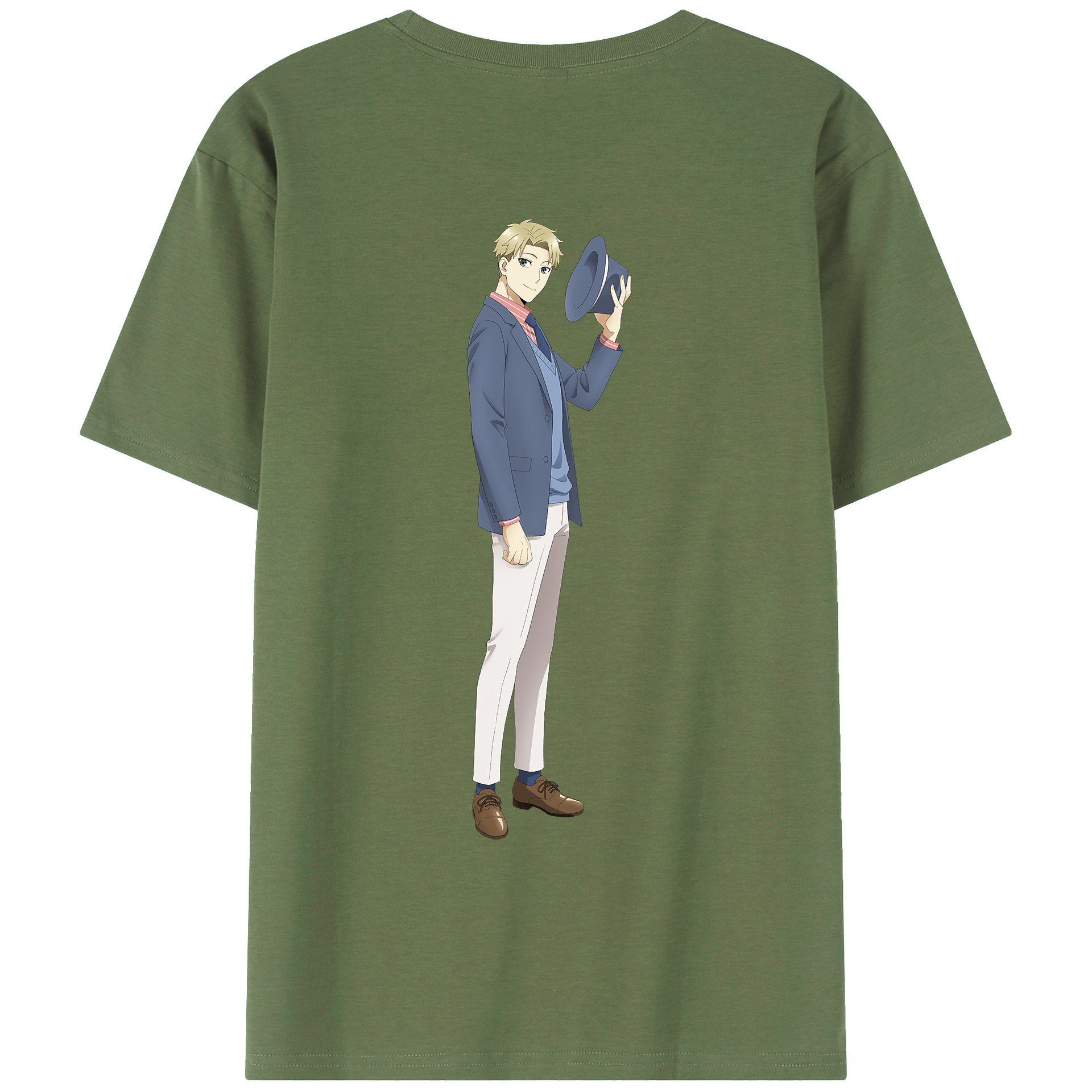 （画像用） SPY×FAMILY间谍家家酒 綿100％ メンズ半袖Tシャツ（バックプリント） 通気性